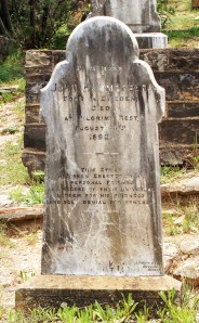 John Hammarberg, född i Sverige, död i Pilgrim's Rest 14 augusti 1892.